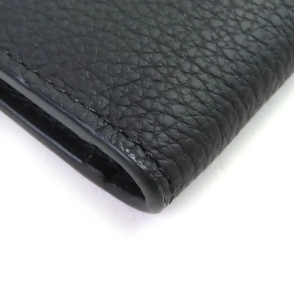 Dior 2 ken Normandie Logo Leather Card Holder Card